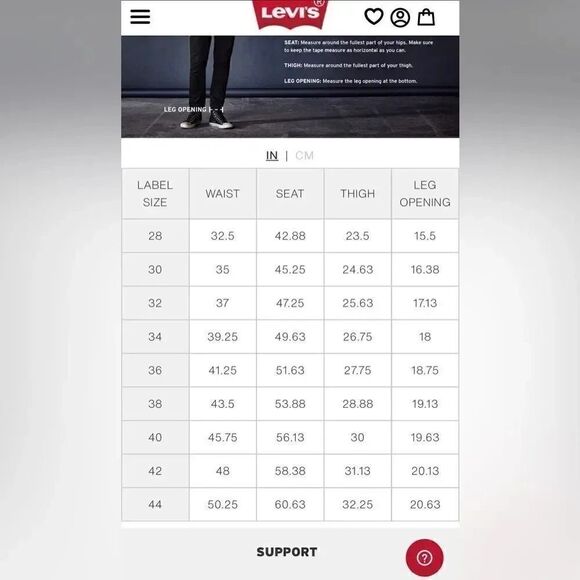 Levis men's black button fly jeans - Picture 6 of 6